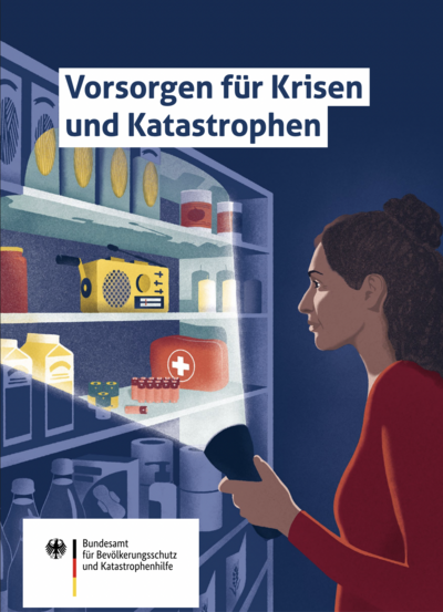 Titelblatt der Broschüre "Vorsorgen für Krisen und Katastrophen" © BBK