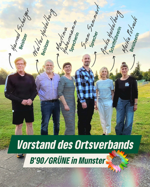 Man sieht 3 Frauen und 3 Männer, die im Vorstand des Ortsverbands sind.