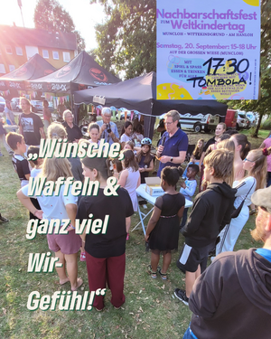Bei der Tombola werden Gutscheine und Eintrittskarten gewonnen.