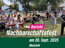 Menschen beim Nachbarschaftsfest.